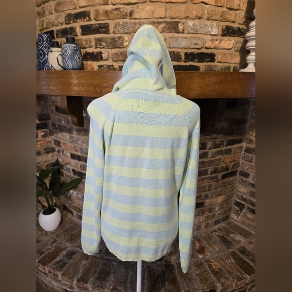 Ann Taylor LOFT Size L Stripe Sweater Hoodie - Picture 4 of 7